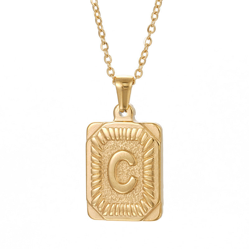 Wholesale Brand Letter Pendant Gold Plated Necklaces